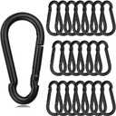 Acrux7 20 Pack 3.15 Inch Carabiner Clip Spring Snap Hook - Heavy Duty Quick Link Clip for Camping Hiking Traveling Outdoor Swing Gym