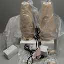 25 Jar Table Lamps Set of 2, Ceramic Bedside Lamps for Bedroom, Beige Farmhouse Nightstand Lamps for Living Room