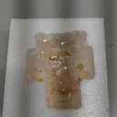 Indian God Lord Ganesha Statue,Hindu Elephant Statue Ganpati Idol Buddha Sculptures,Hindu Gift,Home Temple Mandir Meditation Yoga Room Decor 3.14"(Transparent)