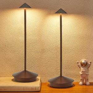XMINKDZA Portable Led Cordless Lamp Table Light 2 Pack, Rechargeable 6000mAh Battery Outdoor Table Lamp for Dinning Restaurant Patio Bedroom Camping, IP54 Waterproof, Dimmable