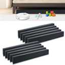 10 PCS Under Couch Blocker, 17" L x 2.4" H Sponge Under Furniture Blocker with Strong Adhesive, Stop from Getting Under Sofa Couch Bed for Pets Toys Easy to Install
