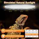 UVB Light for Reptiles Bearded Dragon, 2 Pack T5 UVB Reptile Light UVB Bulb 10.0 24W UVA UVB Reptile Light Bulb Terrarium Light Lamp Tube for Turtle Chameleon Leopard Gecko Snake Tank, 22 Inch
