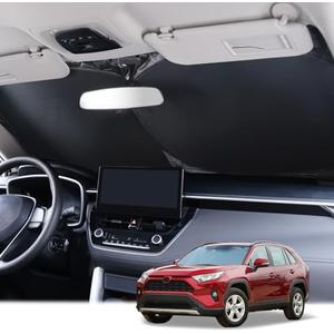 2025 Upgraded Zanch Car Front Windshield Sun Shade - Ultimate UV Protection & Heat Reductionlinnovative No Light LeakageTechnologylFoldable Design for Sedans Mini sUVs, Medium(64'X32)(M)