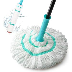 KeFanta Self Wringing Twist Mops for Floor Cleaning, Microfiber Floor mop with 57 " Long Handle, Easy Wring Mop for Hardwood Commercial Household Clean