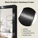 Koonmi Black Mirrors for Wall, 30x40 Inch Bathroom Mirror, Rectangular Wall Mirror for Living Room Bedroom Bathroom, Hangs Horizontally or Vertically