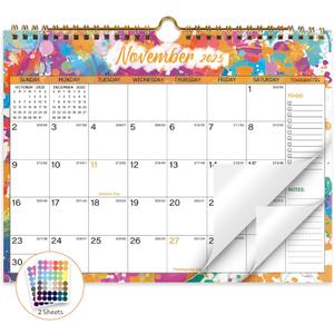 3 x Calendar 2025-2026, 18 Months Wall Calendar July 2025 to Dec 2026 Calendar with Julian Dates, 11" X 8.5" (Colorful)