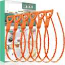 Drain Snake Hair Drain Clog Remover - 6 Pack Shower Snake Sink Unclogger Tool with Exquisite Packaging (Orange)