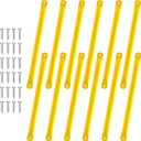 21 Inch Monkey Bars Kit Playground Ladder Rungs for Backyard Kids Indoor Outdoor Metal Swing Set Playset Accessories (12 Pcs, Yellow)
