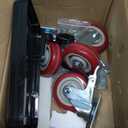 6 Inch Heavy Duty Casters Set of 4, Industrial Locking Casters 6000lbs Load Capacity, Plate Swivel Castor Wheels for Heavy Duty Carts, Workbench, Equipment, Platform Truck (Red)