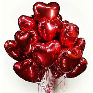 30 pcs Red Heart Balloons 18" Foil Love Balloons Mylar Balloons, heart balloons Valentines Day Decorations Balloons for Valentines Day,Propose wedding Party Backdrop Birthday Party Supplies
