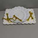 5 Pieces Cupcake Stand Set, 2 Pieces 3 Tier Cupcake Stands with 3 Pieces Appetizer Trays Dessert Table Display Set for Tea Party Serving Platter and Wedding