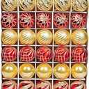Pack of 2 Dohance Christmas Ornaments Set 60ct Christmas Tree Decoration Ornament Balls Decor Baubles for Xmas Trees Decor Holiday Party Wedding Decoration