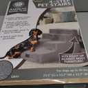 AKC 4-Step Pet Stairs  Durable, Non-Slip Steps for Small Dogs and Cats, Washable Cover, Simple No-Tool Assembly, Supports Up to 50 lbs