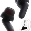 Medium Noise Reduction Ear Plugs Ultra Comfortable for Side Sleepers Reusable Earplugs 23dB Noise Cancelling Sleep Ear Plugs -Black