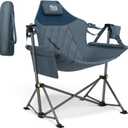 TIMBER RIDGE Hammock Camping Chair with Adjustable Backrest, Heavy Duty Folding Hammock Chair Supports 300lbs, Portable Hammock Chair for Camping, Travelling and Patio, Blue