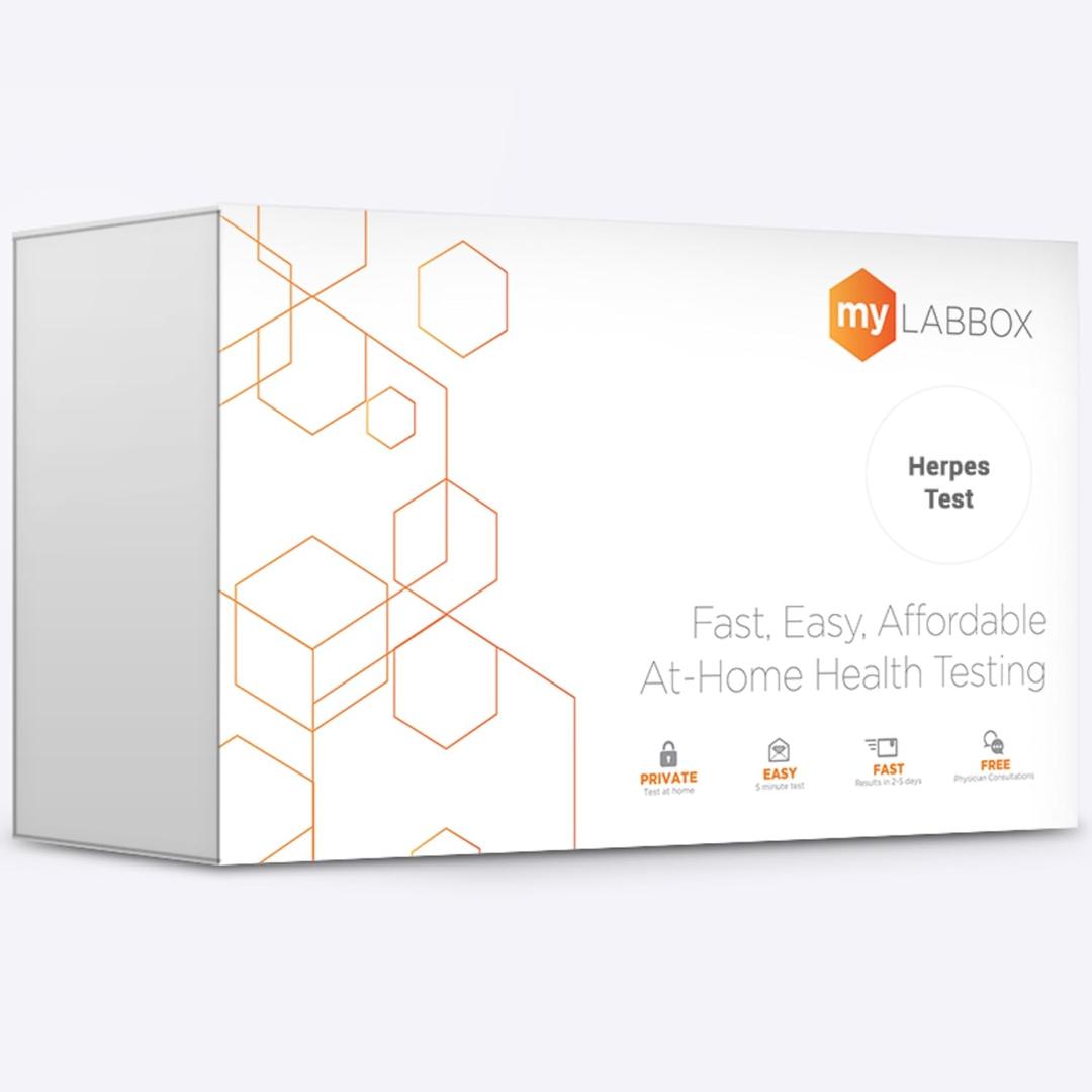 Herpes STD Test Kit at Home for Women & Men - HSV-2 Antibody Screening - Blood Sample Collection - Discreet Packaging & Lab-Certified Results - Convenient at-Home STI Testing