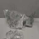 4Pcs Christmas Snowflake Stocking Holders, Snowflake with Diamond Stocking Hanger Mantel Weighted Heavy Metal Stocking Hook Stand with Non-Slip Strips for Tables Window Fireplace Home Decor