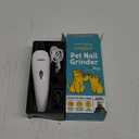 LuckyTail Pet Nail Grinder for Dogs and Cats - Super Quiet and Low Vibration Electric Dog Nail Grinder with 2 LED Lights - USB Rechargeable and Cordless - 2 Speeds - Small to Large Pets (White)