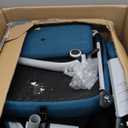 Sweetcrispy Office Computer Desk Chair, Ergonomic High-Back Mesh Rolling Work Swivel Chairs with Wheels, Comfortable Lumbar Support, Comfy Arms for Home, Bedroom, Study, Student, Blue