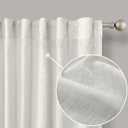 KOUFALL Natural Cream Curtains 98 Inch Length Back Tab Curtains for Living Room Bedroom Set 2 Panels