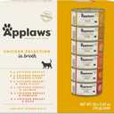 Applaws Natural Wet Canned Cat Food, Limited and Natural Ingreidents, High Protein with No Artificial Additives, Chicken Selection in Broth Cans (36 x 2.47oz Cans)