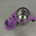 Munchkin Cool Cat Sippy Cup with Straw for Toddlers, Stainless Steel Straw Cup, 8 Ounce, Purple