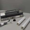 Precision Food Vacuum Sealer Machine, POWOT Fully Automatic Vacuum Sealing System, Commercial Food Vacuum Saver Pro, Double Heat Seal, Easy-Lock Handle, Built-in Cutter&Bag Storage, Hose&Bag Rolls