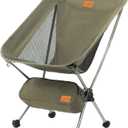 Naturehike YL08 Ultralight Camping Chair, 2.12 LBS Portable Backpacking Chair with Anti-Sinking Feet, Lightweight Compact Collapsible Camp Chair Folding Hiking Chair (Standard, Green)