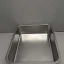 Stainless Steel Litter Box - Metal Cat Litter Box -4 H Cat Litterbox Low Entry Pet Toilet Supplies for Kitty, Kitten, Rabbit, Puppy,No Stick Easy Clean-No Smell (Medium (17.5" x 13.6" x 4"))