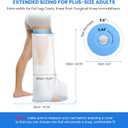 Waterpoof Extra Wide Full Leg Cast Cover for Shower after Surgey with Non-Slip Bottom, Extra Large Cast Protector for Leg knee Surgeries, Large Cast, Knee Immobilizer/Brace, Surgeries Boots, Reusable