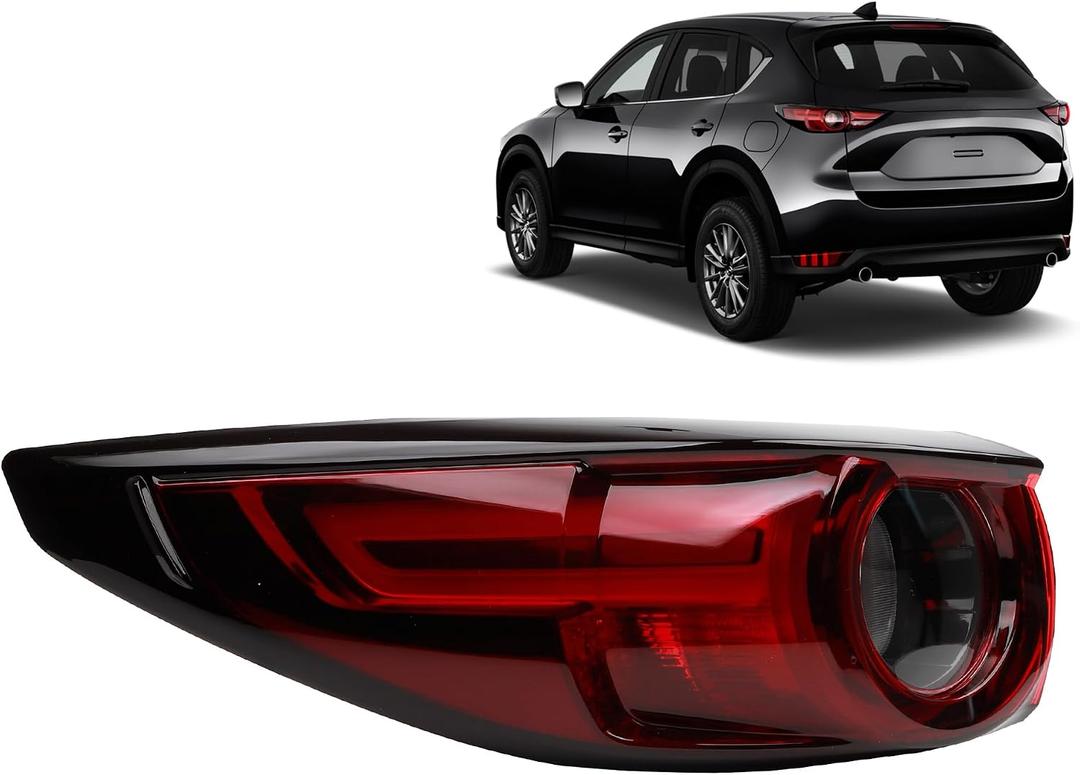 LED Driver Left Side Tail Light Assembly Outer Compatible With 2017-2020 Mazda CX-5 CX5 Replace KB8B-51-160E