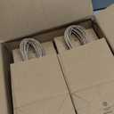 BagDream Gift Bags 100Pcs 5.25x3x8 Small Kraft Paper Gift Bags with Handles Bulk, Brown Paper Sacks for Small Business, Retail, Merchandise, Wedding Birthday Party Favor
