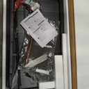 Bestier Gaming Desk with Power Outlets, 44 Inch Led Gamer Desk with 4 Tiers Reversible Shelves, PC Gaming Table with Headset Hook & Side Storage Bag for Bedroom (Black 3D Carbon Fiber)