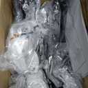 22.84" Black Metal Pendant Light, 6-Light Dining Room Light Fixture Modern Industrial Geometric Chandelier Lighting, Suitable for Villa Foyer, Kitchen Islands, and Farmhouse Living Rooms