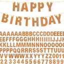 TaoBary 112 Pcs DIY Letter Kit Glitter Customizable Banner Letters Include 107 Letters and Numbers 3 Rope and 2 Needles for Birthday Halloween Christmas Wedding Valentine Party Decor(Glitter Orange)