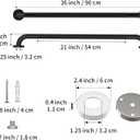 Black Shower Grab Bar w/Anti-Slip Knurled Grip 36 Inch, Zepolu Stainless Steel Bathroom Handicap Grab Bars, Safety Bar Balanced Handrail, Handicap Injury Elderly Senior Assist Support Shower Handle