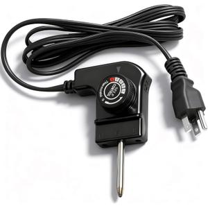 Electric Skillet Cord Replacemen for Masterbuilt,Hamilton Beach,Chefman,Presto,Cuisinart Fondue Pot,15A/125V Adjustable Thermostat Probe Cord,Thermostat Control for Grill/Griddle/Smoker/Fryers