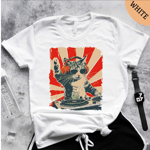 HOUSE CAT (New DJ Cat Kitty) T-Shirt, Size M