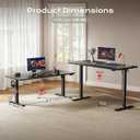 Huuger 63 X 24 Inch Electric Standing Desk with Power Outlets, 63 x 23.6 inch