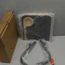 TYYIHUA Foldable Wheelchair Tray Table with Cup Holders for Adults, Seniors, Removable Wheelchair Lap Desk for Eating Reading Resting, Nursing Patient, Fits Seat Width 16" - 20", Bamboo Wood