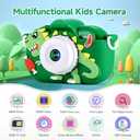 Kids Camera Boys Toys for 3 4 5 6 7 8 9 Years Old Boys, 48MP Dual Lens Kids Digital Camera Christmas Birthday Gifts, 1080P HD Video Selfie Toddler Camera with 32G SD Card (Green)