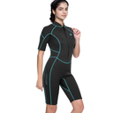 Womens Wetsuit Shorty, 3mm Front Zipper Neoprene Diving Suits for Diving Snorkeling Surfing Swimming M