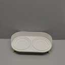 Raised Dog Feeder Bowl Stand - Elevated Dining Table for Small and Medium Dogs and Cats - Fits Food and Water Dish up to 6" Diameter - Milky White (Bowls Not Included)