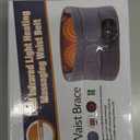 Heating Pad for Back, Lumbar Massager, Heated Waist Belt Wrap, Lower Back Pad with Heat Vibration 3 Levels Adjustable, 180 mins Battery, Cordless Portable, Touchscreen Control