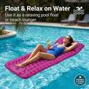 Lounge Mat - Your Portable Chill Zone, Thick Memory Foam Sleeping Pad for Camping, Self Inflating Travel Air Mattress with Pump, Lightweight Portable Car Tent Bed for Outdoor Backpacking