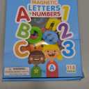 Curious Columbus Magnetic Letters and Numbers for Toddlers. Foam Alphabet Fridge Magnets and Numbers for Kid Learning. 123 ABC Toddler Magnets for Refrigerator