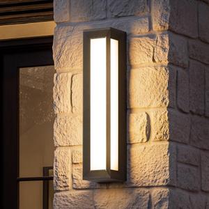 MVBT Glass Modern Outdoor Wall Lights, 26" Outdoor Wall Sconces AC100-240V, 6.7"L × 5.9"W × 25.6"H
