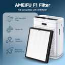 2 Pack F1 Replacement Filter Compatible with AMEIFU F1 Air Purifier, Double-Sided Filters for Home Large Room Up to 2200 Sq Ft, H13 True HEPA and Activated Carbon Filter