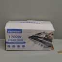 IRONDAY Steam Iron for Clothes 20s Fast Heat-up,1700W Iron with 14.07oz Large Water Tank,Non-Stick Ceramic Soleplate, Anti-Drip, Auto-Off, Burst Steam, Self-Cleaning, Ironing Clothes for Home, Grey