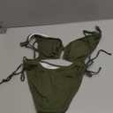 Blooming Jelly Womens Sexy 2 Piece Bikini Sets Cheeky High Cut Bathing Suit Color Block Textured U-Wire Swimsuits 2025 (Small, Army Green)